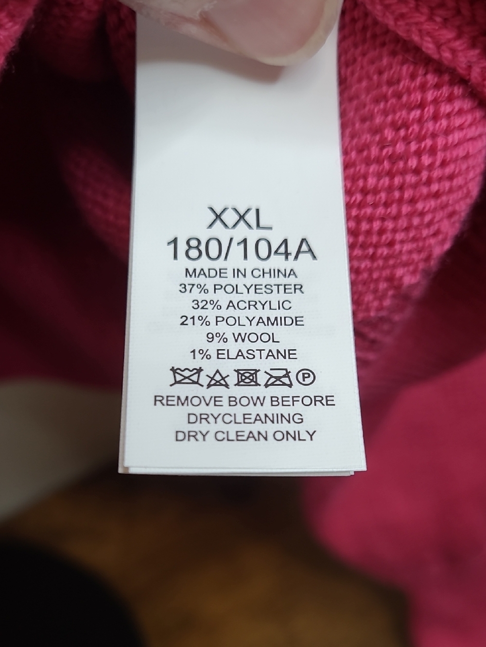 NWT Kate Spade Hot Pink Crewneck Sweater with Removable Rhinestone Bow size XXL - Picture 11 of 13